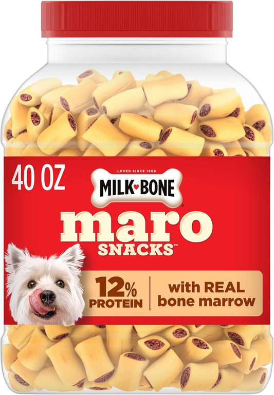 Marosnacks Small Dog Treats with Real Bone Marrow, 40 Oz. Canister