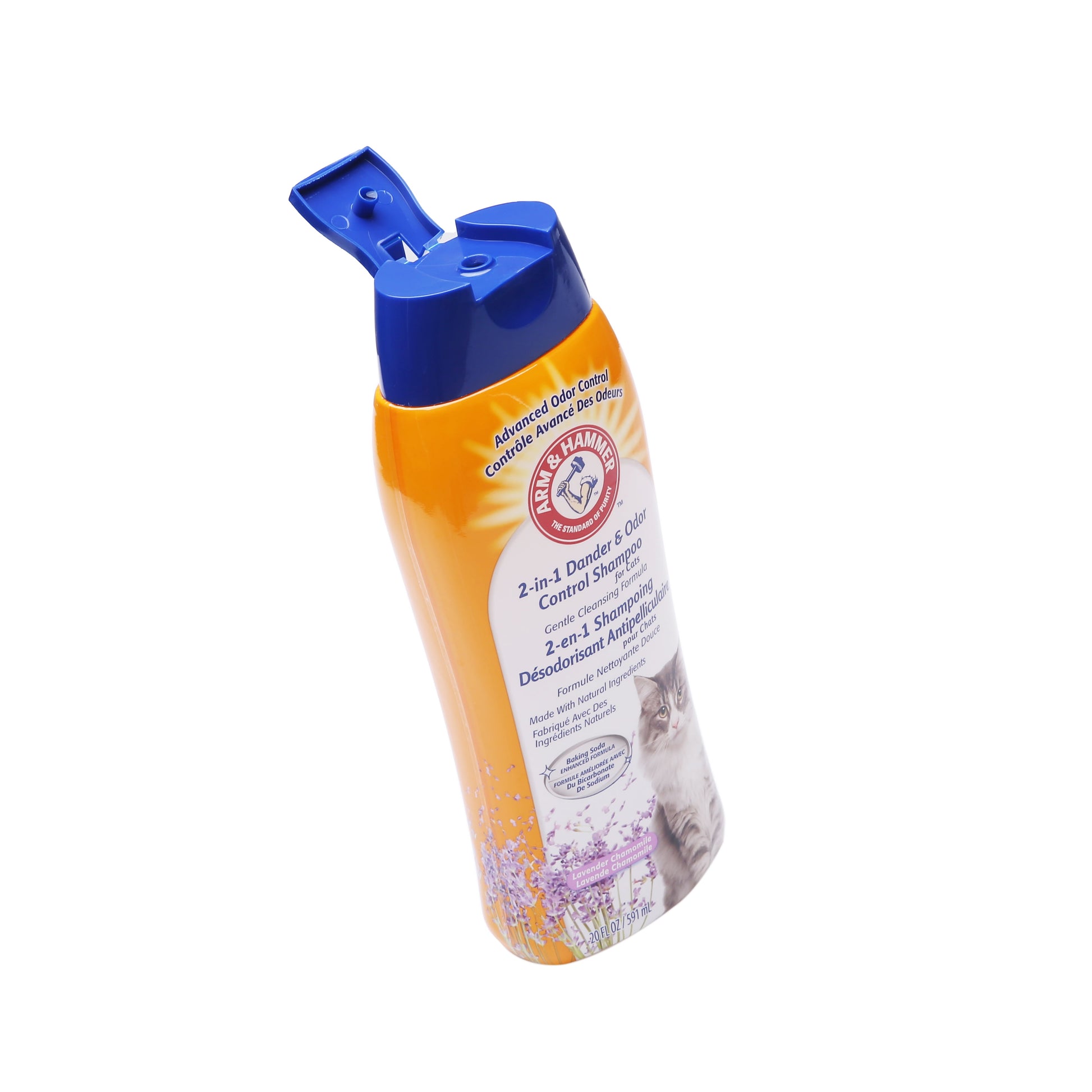 Cat Deodorizing & Dander Reducing Shampoo, Lavender Chamomile Scent, 20 Oz