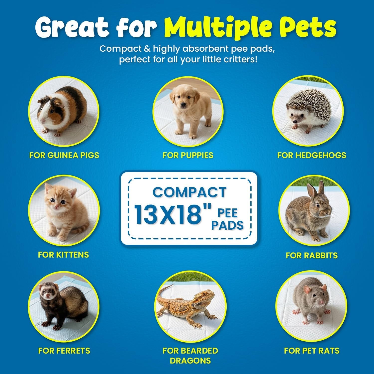 FPN Puppy Pads for Dogs Small 13X18 Inch | Disposable Puppy Pee Pads for Dogs | Pet Training Pads 100 Count for Potty Training, Small Dog Pee Pads, Puppy Training Pads Bulk