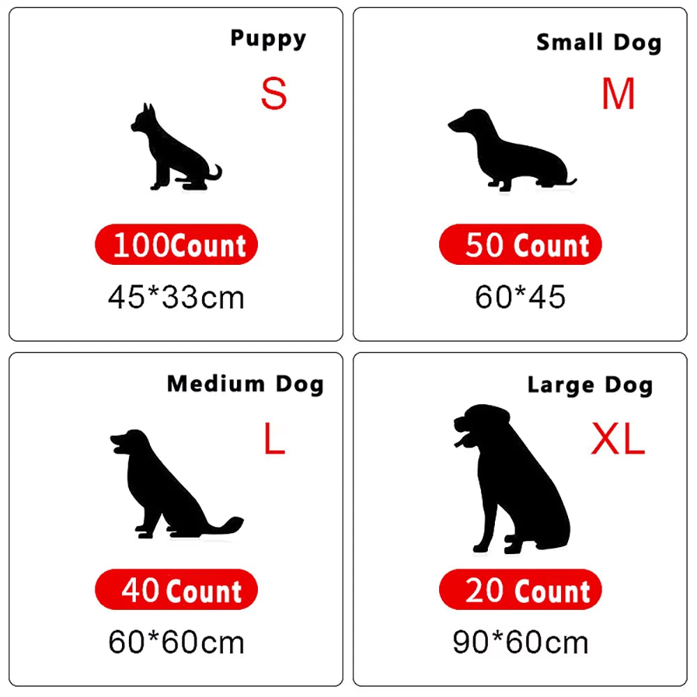 Leakproof Pee Pads for Dogs Quick Absorb 7Layer Leakproof Design Dog Pee Pads Potty Training Absorbent Waterproof Puppy Pee Pad