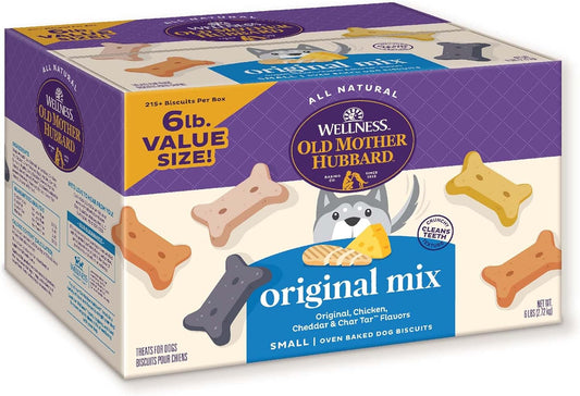 Wellness  Classic Original Mix Dog Biscuits, Natural Training Treats, 4 Flavors, Small Size, 6 Lb Bag