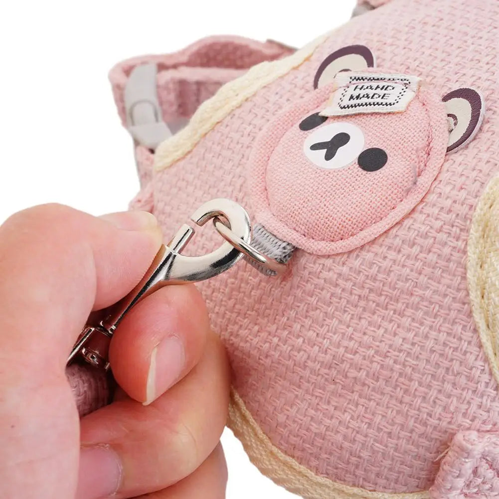 Lovely Small Pet Vest Chest Strap Dog Leash Traction Rope Walking Dog Cat Bunny Vest Harness Poodle Collar Leash Dog Accessory