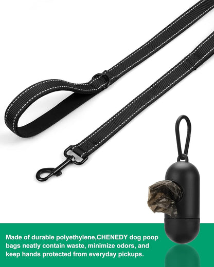 Dog Leash, Heavy Duty Dog Leash, Leashes for Large Breed Dogs .5FT.6FT, Double Handle Dog Leash, Reflective Training Lead, Perfect for Medium to Large Dogs(5Ft, Red)