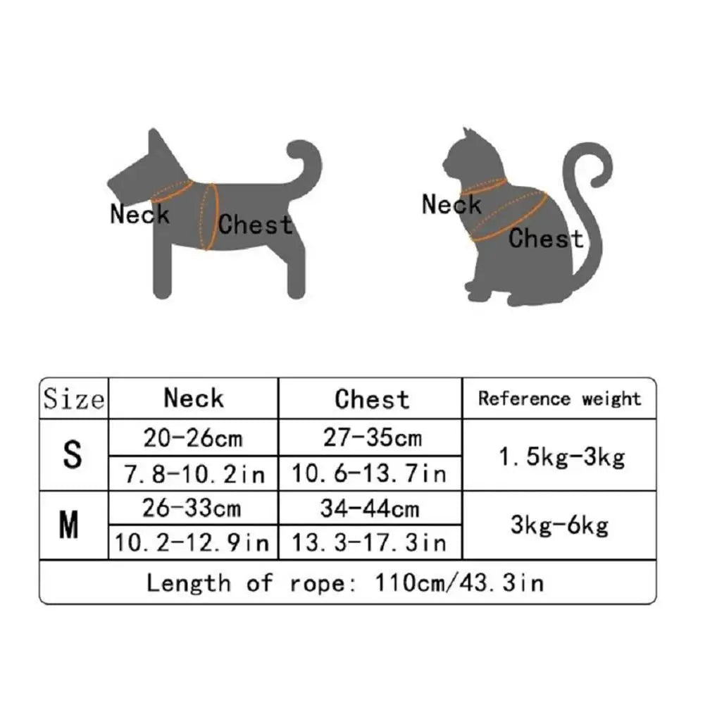 Lovely Small Pet Vest Chest Strap Dog Leash Traction Rope Walking Dog Cat Bunny Vest Harness Poodle Collar Leash Dog Accessory