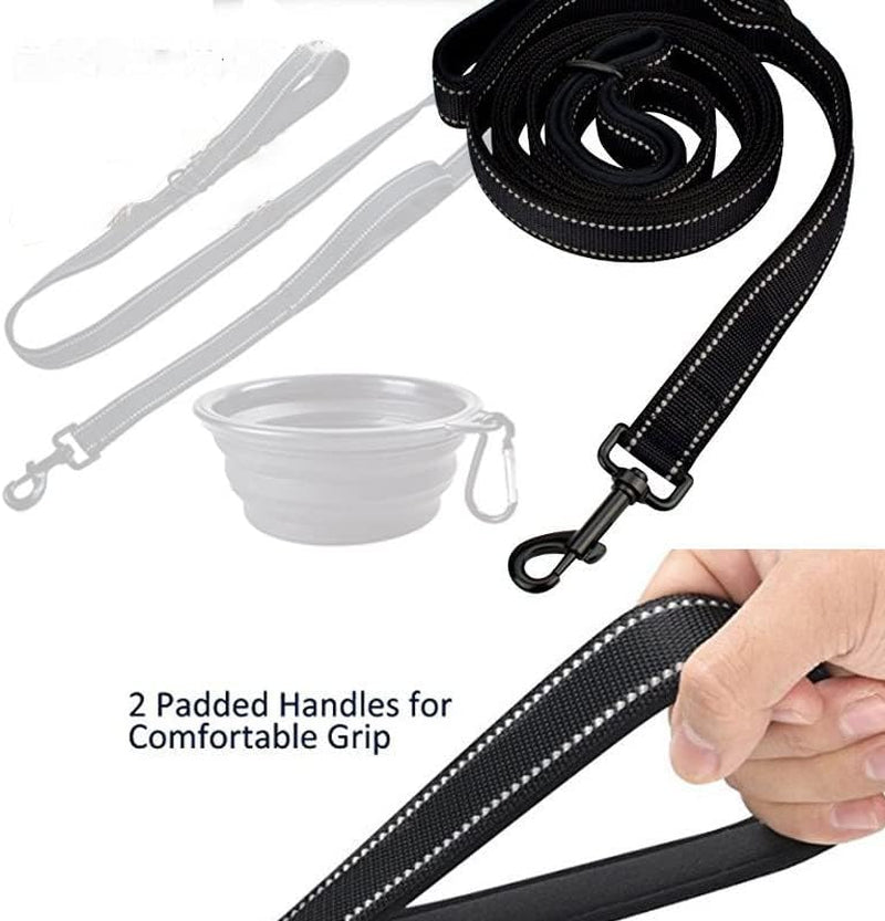 Dog Leash, Heavy Duty Dog Leash, Leashes for Large Breed Dogs .5FT.6FT, Double Handle Dog Leash, Reflective Training Lead, Perfect for Medium to Large Dogs(5Ft,Purple)