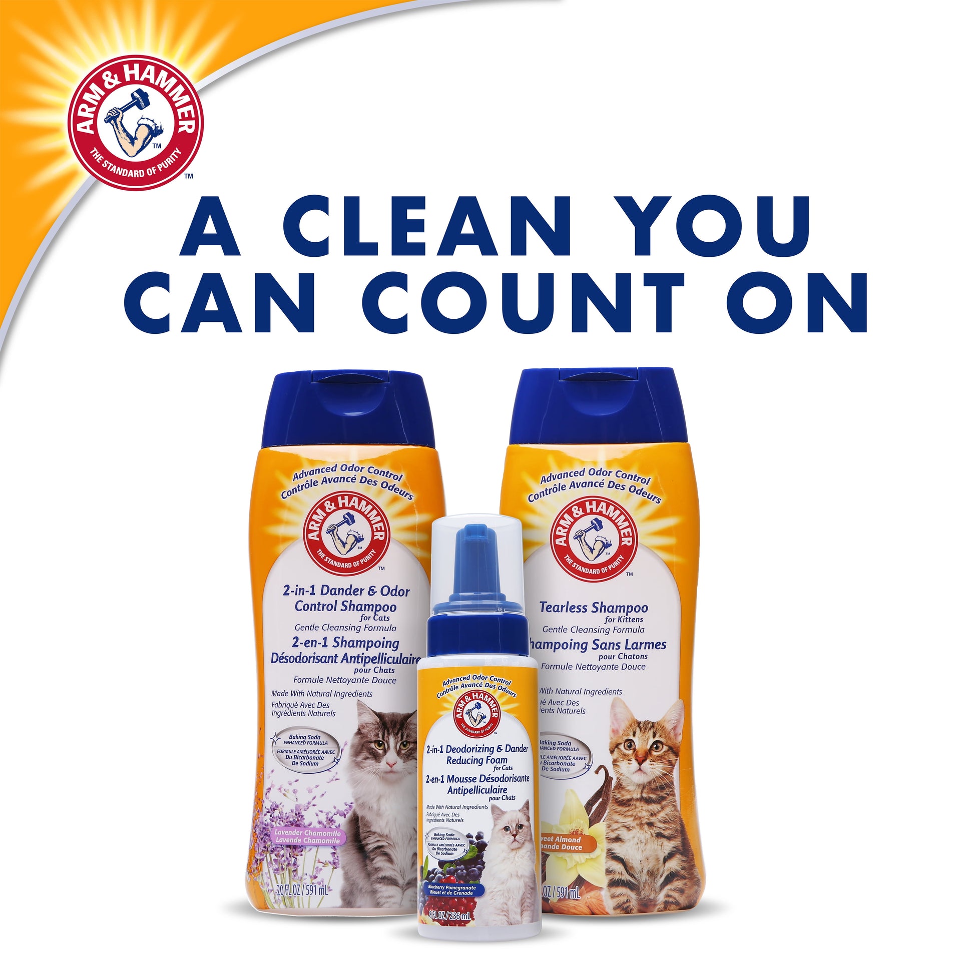 Cat Deodorizing & Dander Reducing Shampoo, Lavender Chamomile Scent, 20 Oz